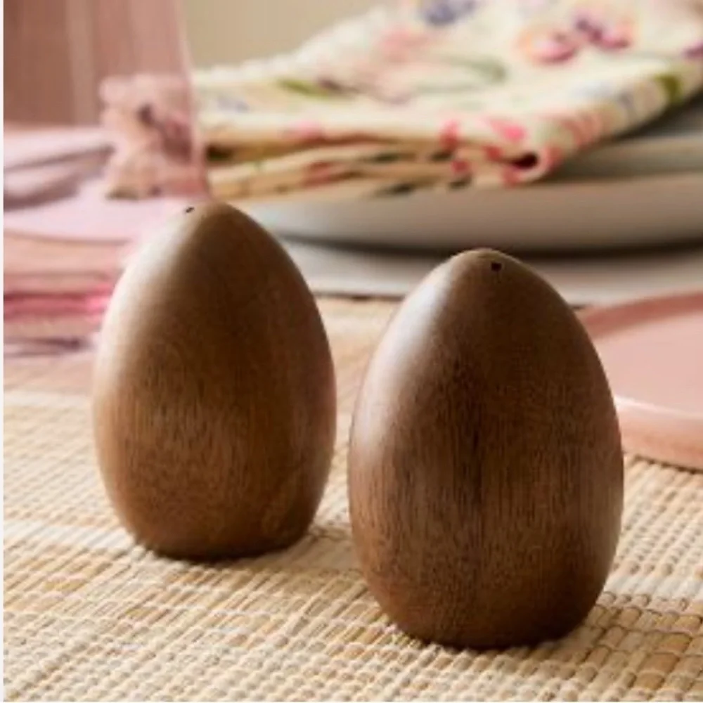 West Elm Wanda Wood Easter Salt & Pepper Shakers